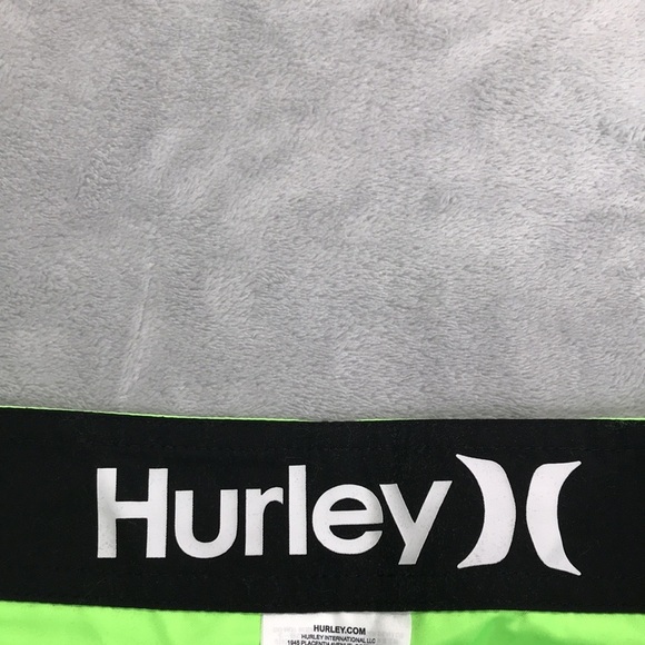 Hurley One & Only Neon Green Boardshorts 22" Size 30 New - Picture 3 of 6